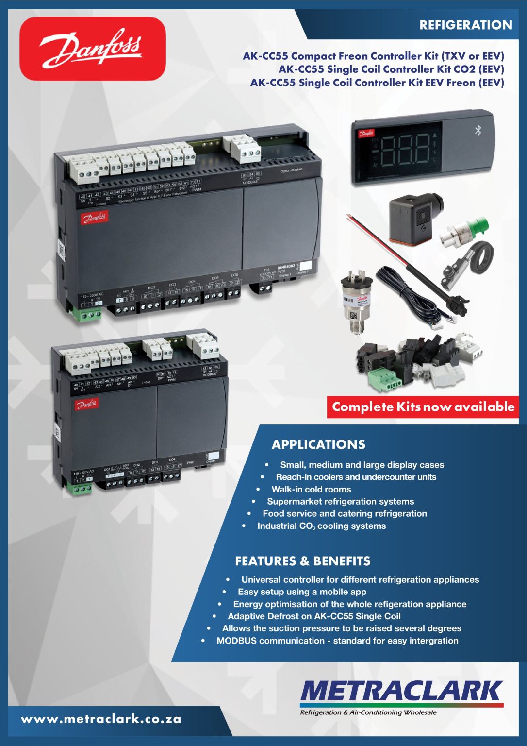 AK-CC 55 Compact Freon Controller Kit TXV or EEV