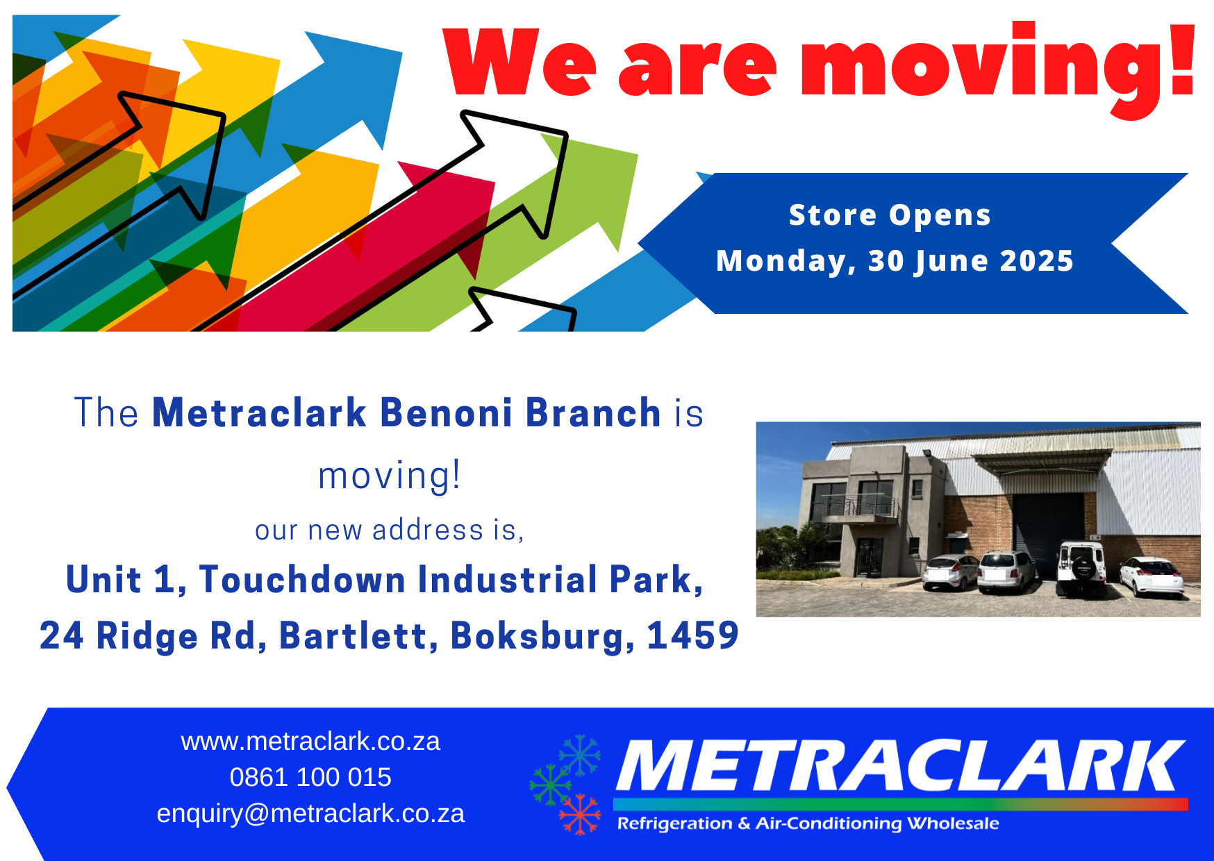 The Metraclark Benoni Branch is Moving!