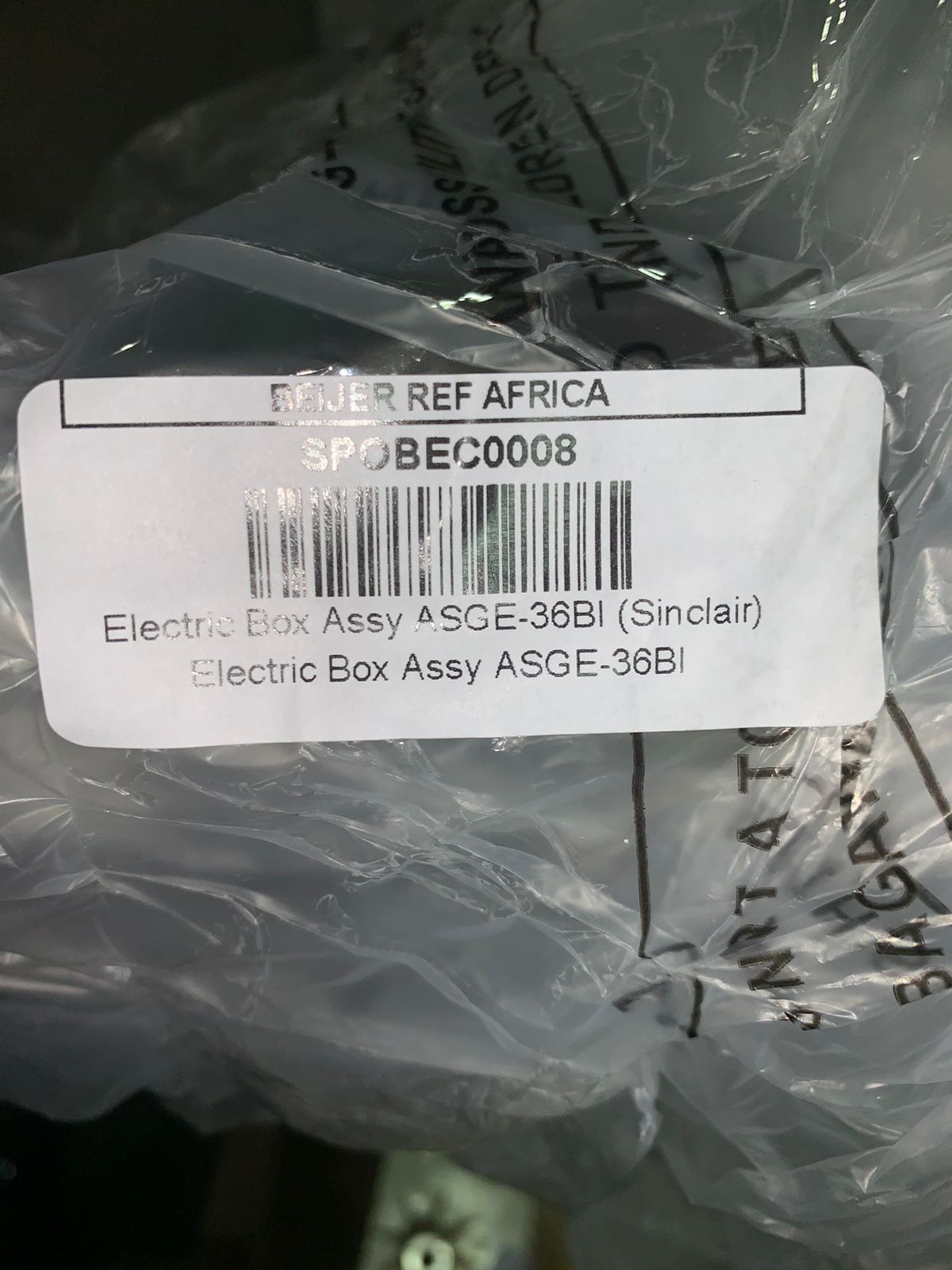 Electric Box Assy-   ASGE-36BI