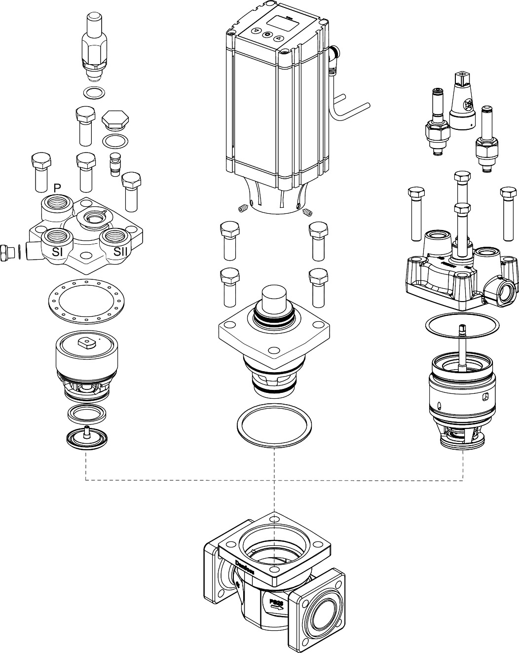 Multifunction valve body, ICV 40 PM, Flange Multifunction valve body, ICV 40 PM, Flange