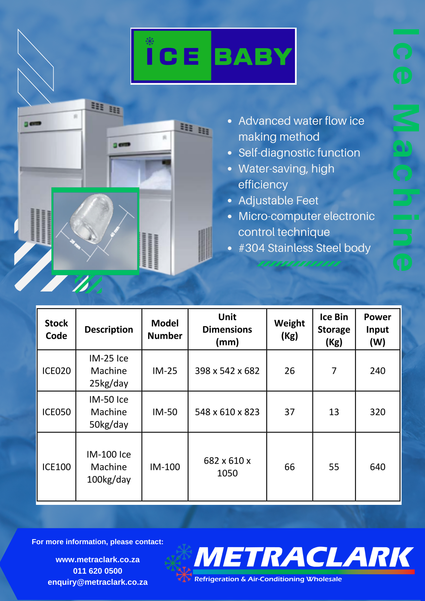 Ice Baby-Ice Machine Now Available at Metraclark!