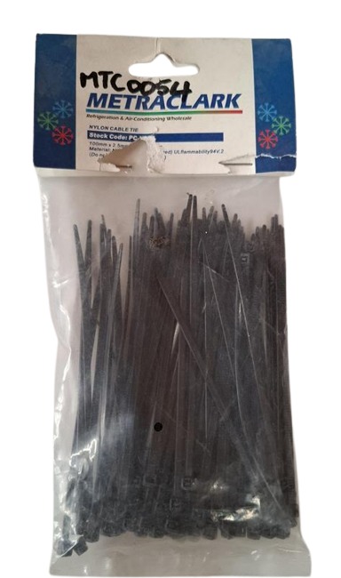 Cable Tie Black 100 mm Long in Pack of 100