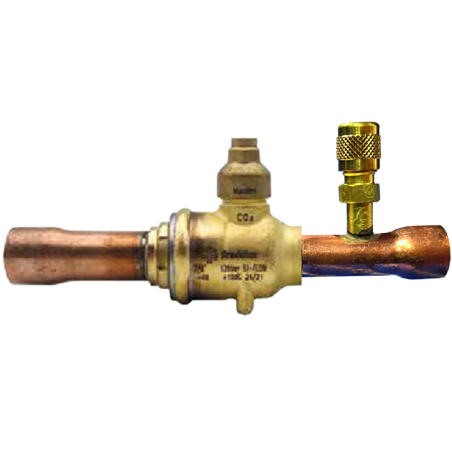 Freddox Ball Valve 45 Bar CO2 1/2"ODF+Schrader
