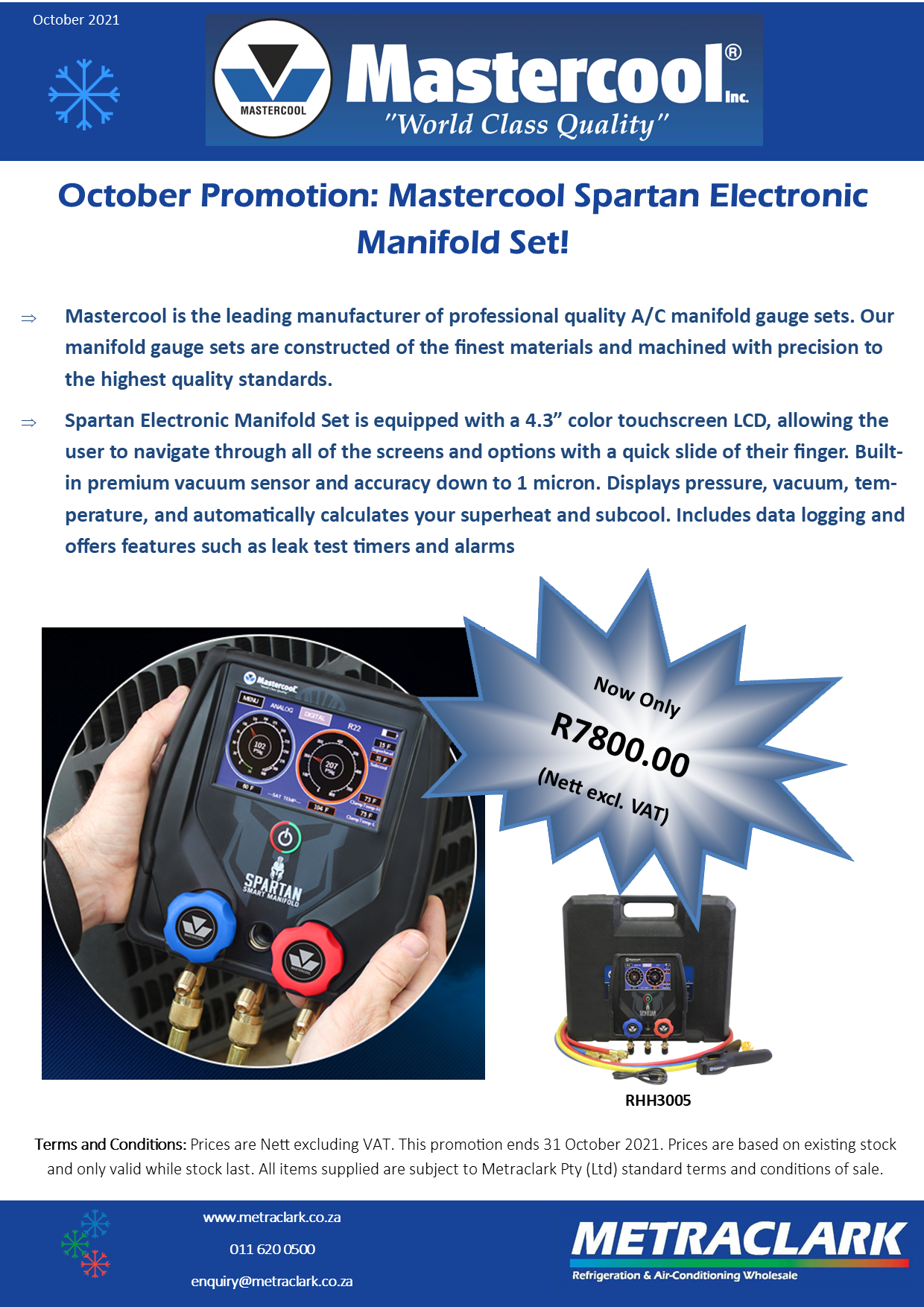 Mastercool Spartan Electronic Manifold Set Mastercool Spartan Electronic Manifold Set