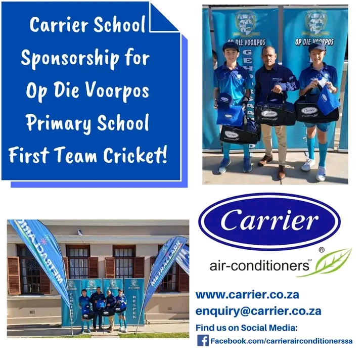 Carrier School Sponsorship for Op Die Voorpos Primary School First Team Cricket!