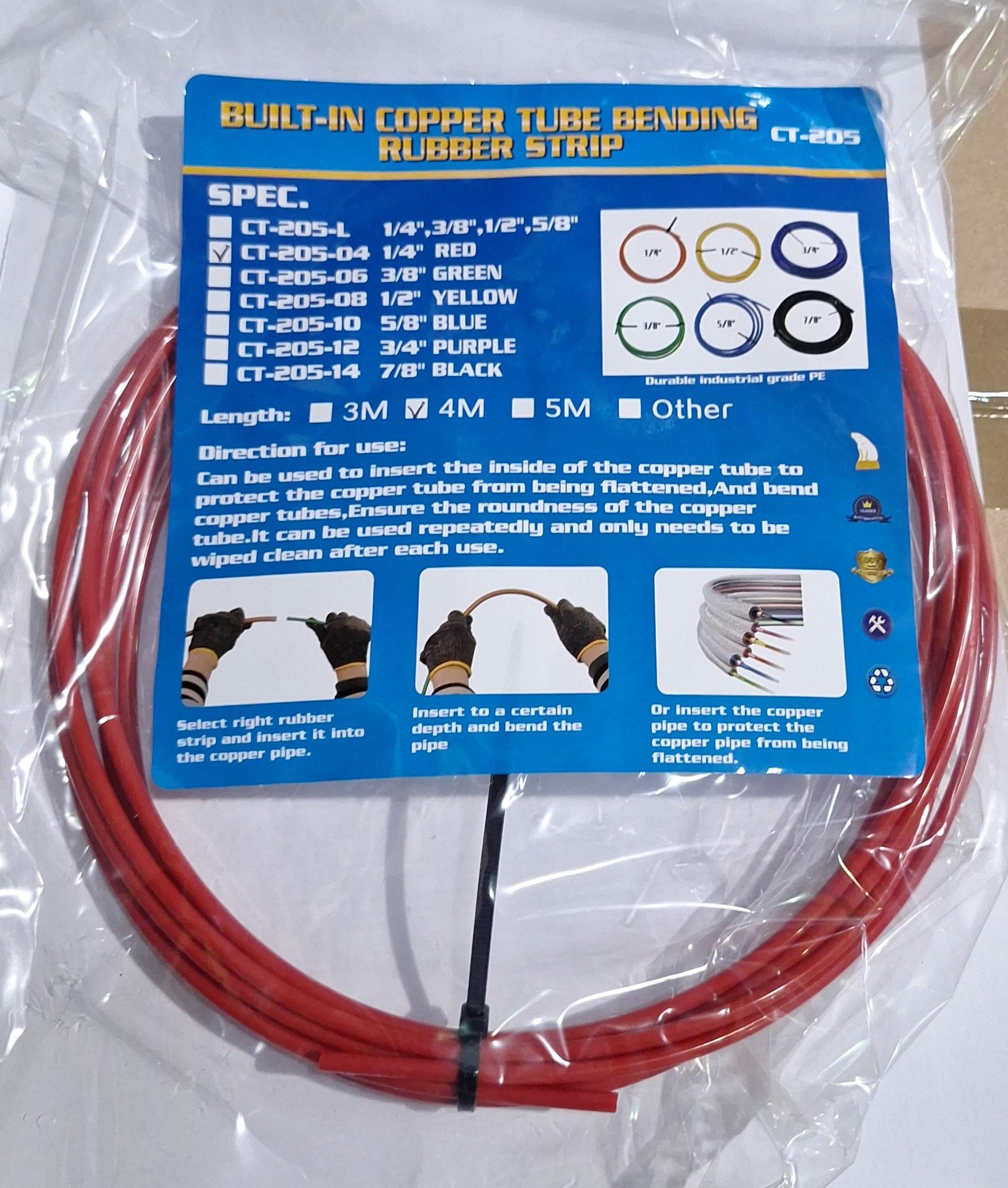 Bender Strip Internal 1/4" 4m Red  CT-205-04