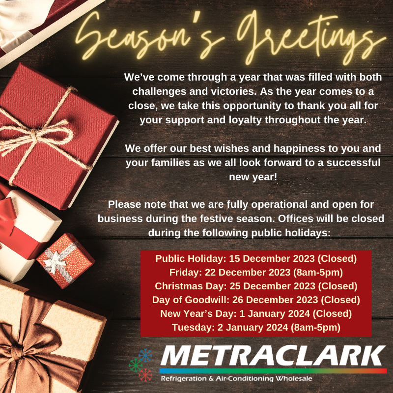 Metraclark Festive Season Operating Hours