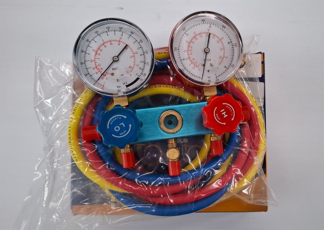 Manifold Set R410A 2Way +S/GL Includes 3x60" Hoses (1/4" SAE)