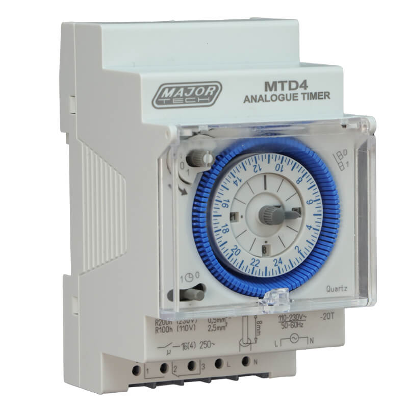 MTD4 24hr Analogue Timer With Battery Backup