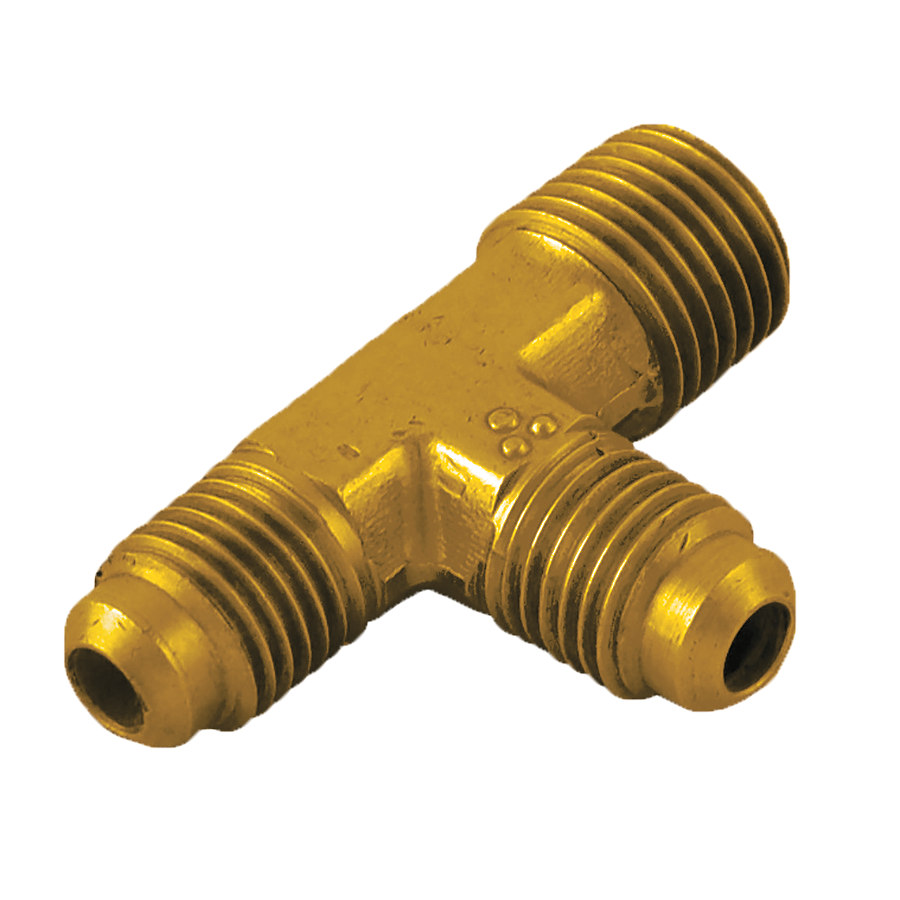 T3-4A Tee 1/4" Flare x 1/4" Flare x 1/8" Male Pipe Thread
