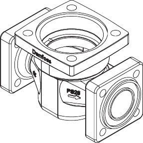 Multifunction valve body, ICV 40 PM, Flange Multifunction valve body, ICV 40 PM, Flange