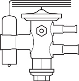 068U2237 Exp Valve R22/R407C TUAE 3/8" x 1/2" Stainless Solder Without Orifice